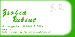 zsofia rubint business card